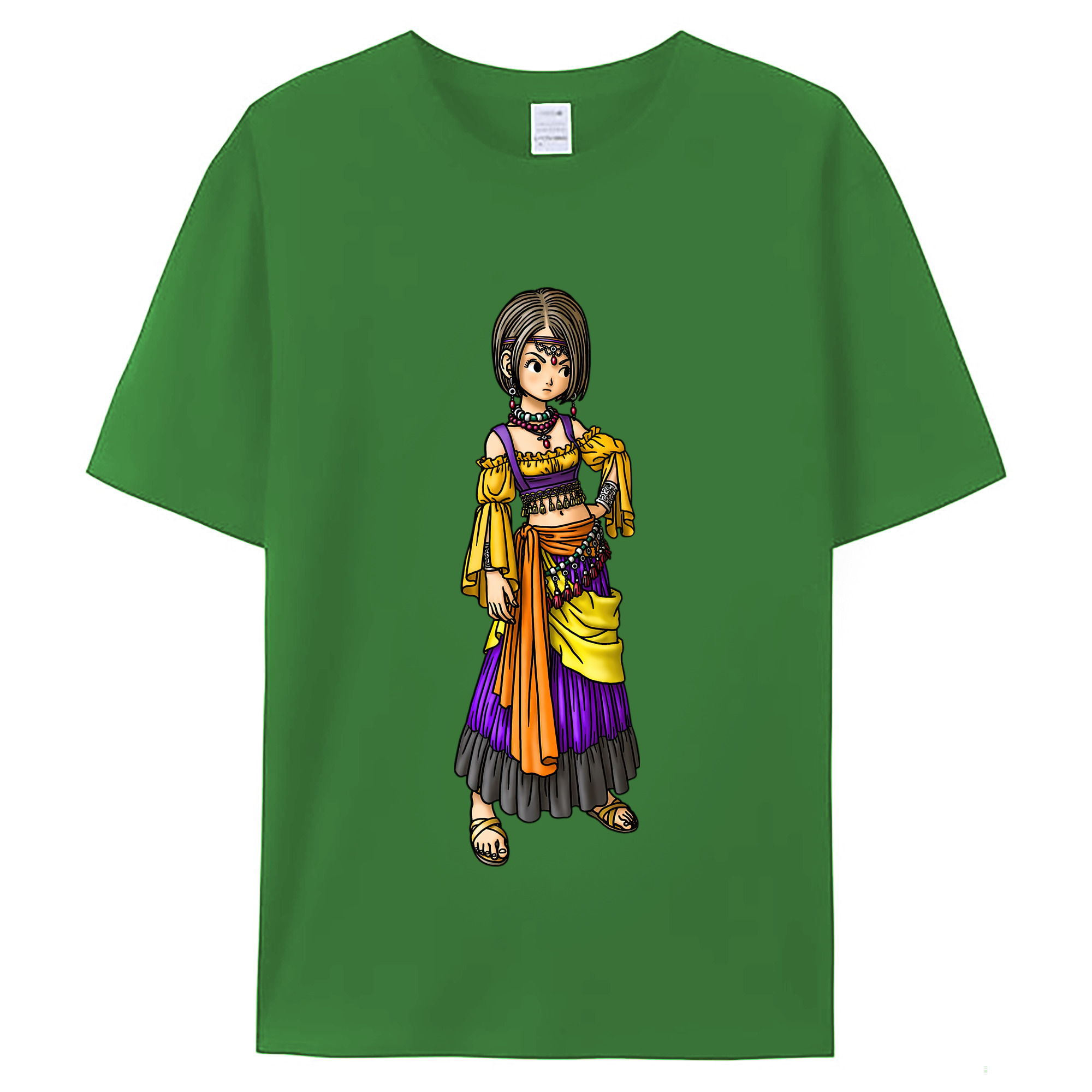 （画像用） ドラゴンクエスト Doragon Kuesuto Dragon Quest レディースカジュアルプリントTシャツ（綿100％）